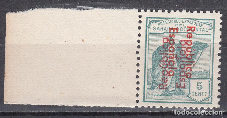 Briefmarken: Sahara Sueltos 1934 Edifil 36C ** Mnh Sobrecarga doble