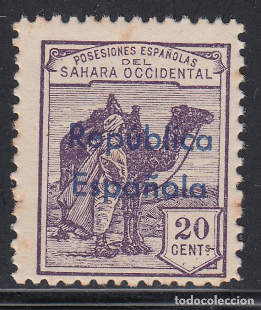 Sellos: Sahara Variedades 1932 Edifil 39Bhcc (*) Mng Sobrecarga cambio de color