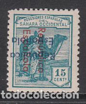 Sellos: Sahara Variedades 1935 Edifil 38Dc ** Mnh Sobrecarga vertical de arriba a abajo