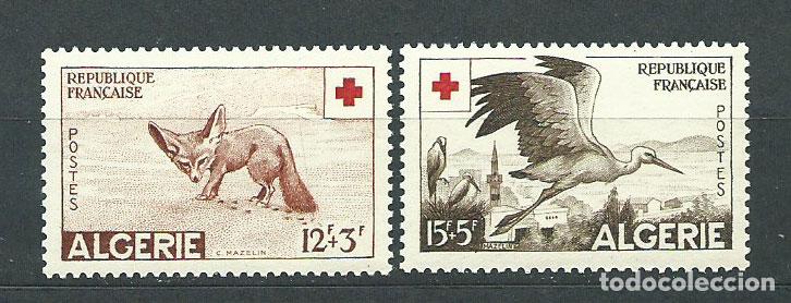 Timbres: Argelia - Correo Yvert 343/4 * Mh Cruz roja fauna