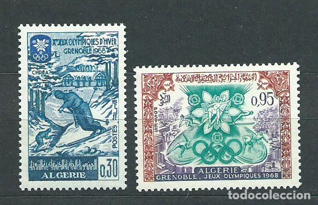 Timbres: Argelia - Correo Yvert 453/4 ** Mnh Olimpiadas de Grenoble