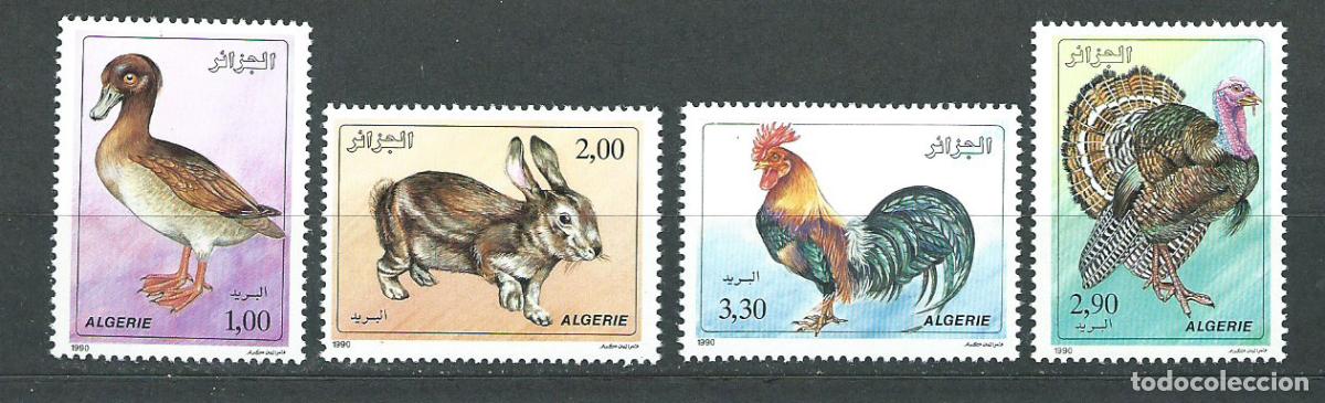 Timbres: Argelia - Correo Yvert 986/9 ** Mnh Fauna
