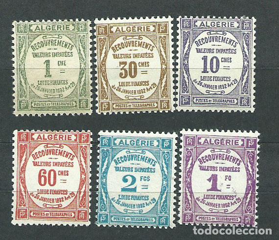 Timbres: Argelia Tasa Yvert 15/20 * Mh