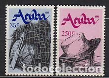 Timbres: Aruba - Correo Yvert 95/6 ** Mnh Artesania