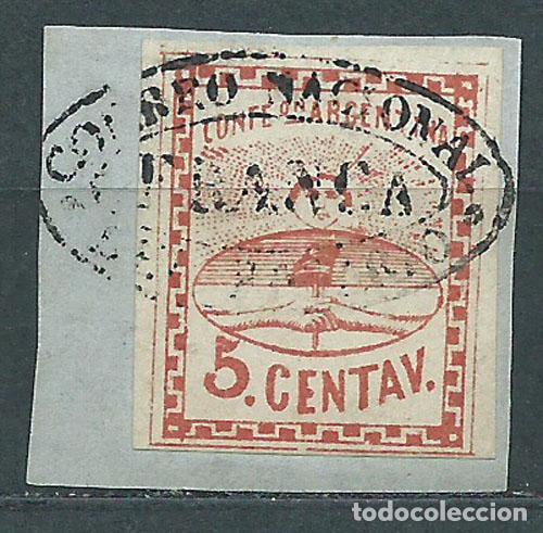 Timbres: Argentina - Correo 1861 Yvert 4 usado Peque&ntilde;o defecto
