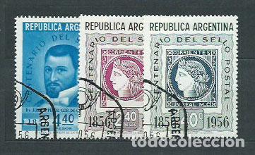 Timbres: Argentina - Correo 1956 Yvert 561/3 usado