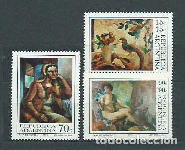 Timbres: Argentina - Correo 1973 Yvert 950/52 ** Mnh Pinturas