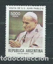 Timbres: Argentina - Correo 1982 Yvert 1297 ** Mnh Personaje. Juan Pablo II