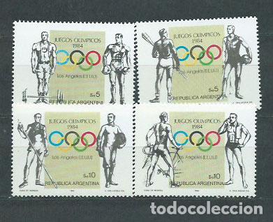 Selos: Argentina - Correo 1984 Yvert 1422/5 ** Mnh Deportes. Olimpiadas Los Angeles