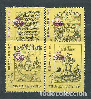 Selos: Argentina - Correo 1989 Yvert 1691/4 ** Mnh Exposici&oacute;n Filatelica