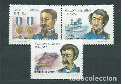 Selos: Argentina - Correo 1992 Yvert 1788/90 ** Mnh Personajes
