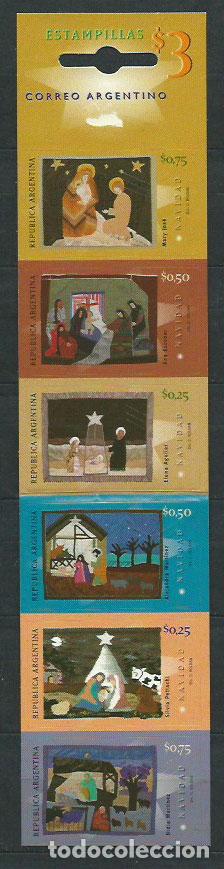 Selos: Argentina - Correo 1997 Yvert 2002/7 Carnet ** Mnh Navidad