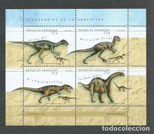 Selos: Argentina - Correo 1998 Yvert 2062/5 ** Mnh Fauna Prehistorica