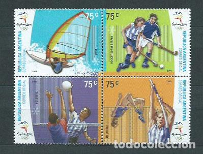 Selos: Argentina - Correo 2000 Yvert 2193/6 ** Mnh Deportes. Olimpiadas de Sydney