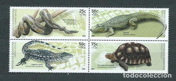Selos: Argentina - Correo 2002 Yvert 2330/3 ** Mnh Fauna. Reptiles