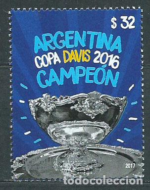 Selos: Argentina Correo 2017 Yvert 3177 ** Mnh Campeones Copa Davis. Deportes.