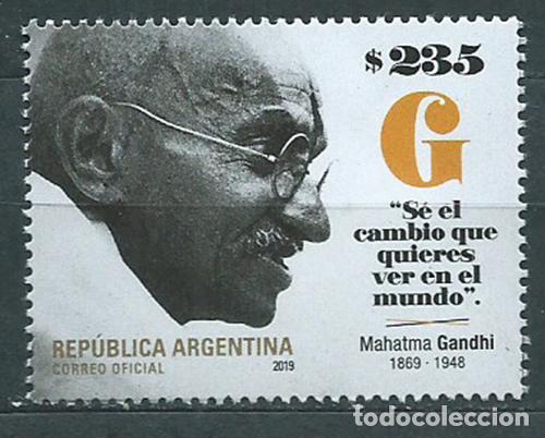 Selos: Argentina Correo 2019 Yvert 3226 ** Gandhi