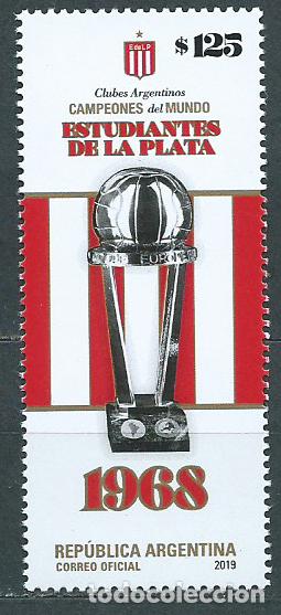 Selos: Argentina Correo 2019 Yvert 3230 ** Mnh Estudiantes F.C F&uacute;tbol Deportes