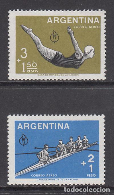 Timbres: Argentina Aereo Yvert 63/4 (*) Mng Deportes
