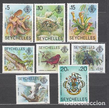 Timbres: Seychelles - Correo Yvert 458/65 ** Mnh Fauna
