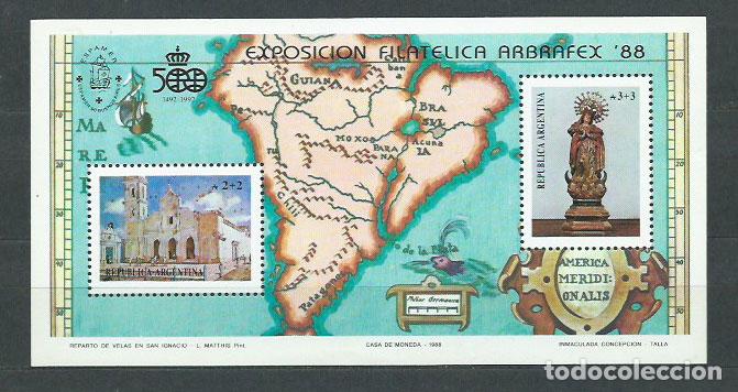 Timbres: Argentina - Hojas 1988 Yvert 39 ** Mnh Exposici&oacute;n Filatelica