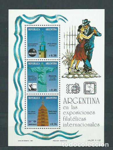 Timbres: Argentina - Hojas 1993 Yvert 56 ** Mnh
