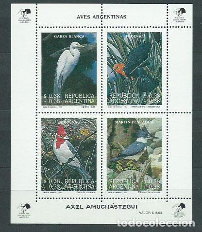 Timbres: Argentina - Hojas 1993 Yvert 57 ** Mnh Fauna. Aves