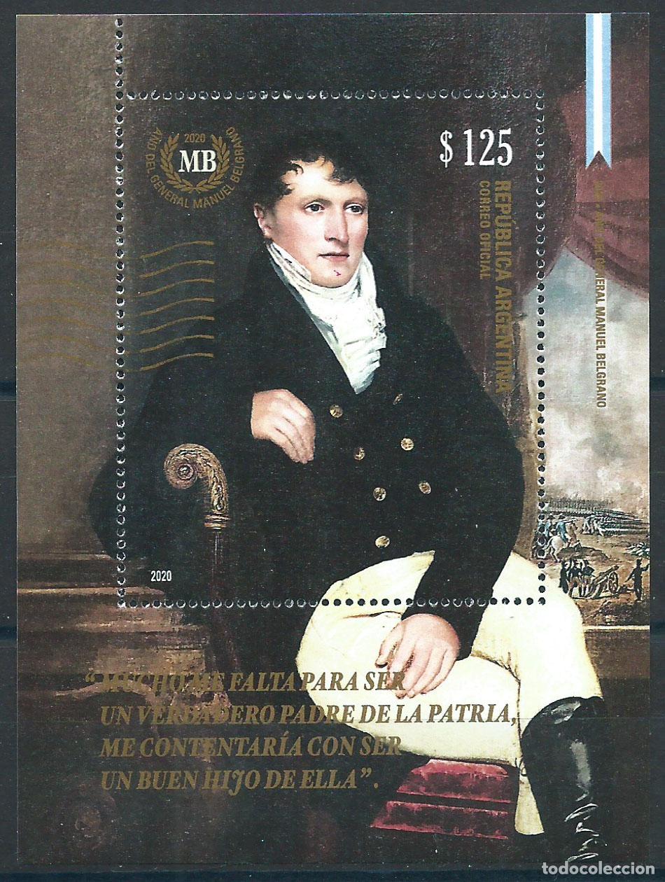 Timbres: Argentina Hojas 2020 Yvert 169 ** Mnh General Manuel Belgrano