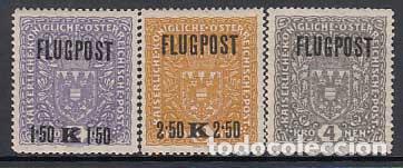 Timbres: Austria - Aereo Yvert 1/3 papel blanco ** Mnh