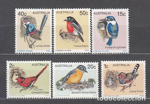 Selos: Australia - Correo 1979 Yvert 675/80 ** Mnh Fauna aves