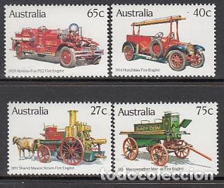 Selos: Australia - Correo 1983 Yvert 806/9 ** Mnh Coches de Bomberos