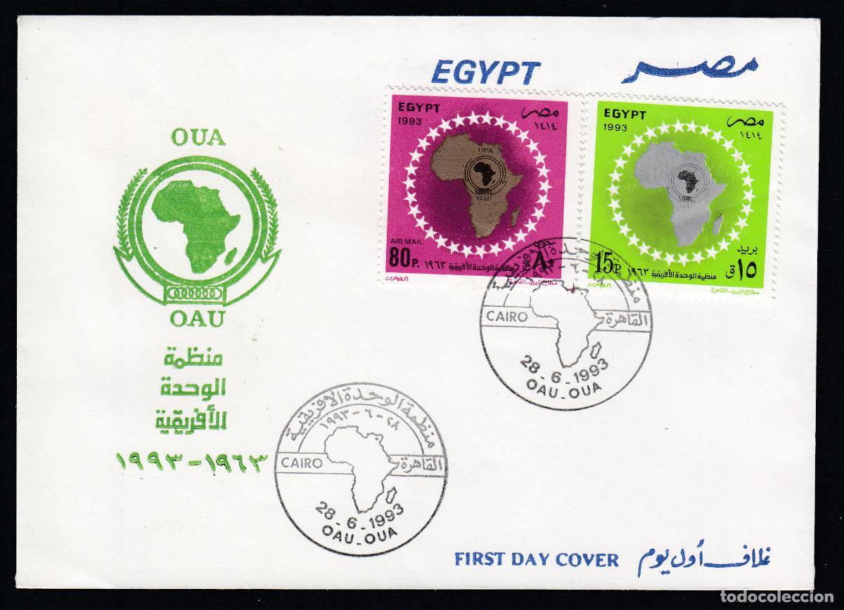Sellos: Egipto Sobres Primer Dia FDC Yvert 1486 y aereo 221