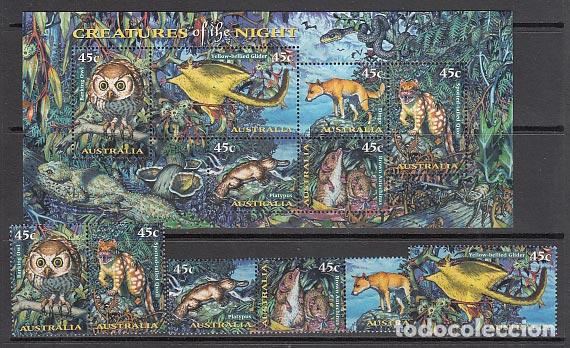 Sellos: Australia - Correo 1997 Yvert 1615/20+Hb 49 ** Mnh Fauna