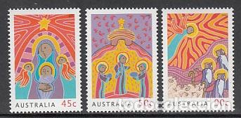 Sellos: Australia - Correo 2003 Yvert 2165/7 ** Mnh Navidad