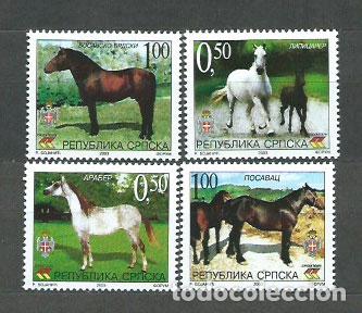 Sellos: Rep&uacute;blica Serbia (de Bosnia) - Correo Yvert 255/58 ** Mnh Fauna caballos