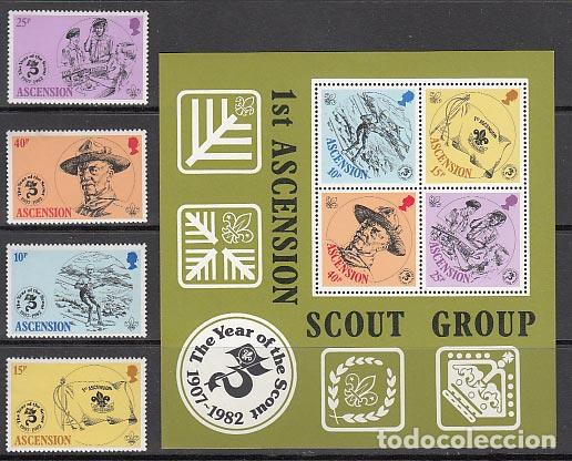 Briefmarken: Ascension - Correo Yvert 303/6+H.13 ** Mnh Scoutismo