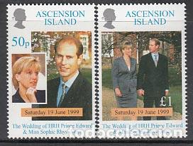 Timbres: Ascension - Correo Yvert 741/2 ** Mnh Boda real