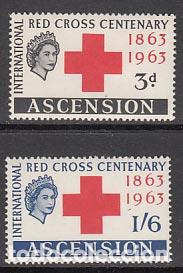 Timbres: Ascension - Correo Yvert 91/92 * Mh Cruz roja
