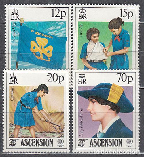 Timbres: Ascension - Correo Yvert 382/5 * Mh Scoutismo