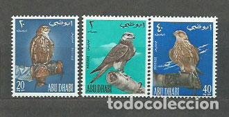 Timbres: Arabia Sud Este (Abou Dhabi) - Correo Yvert 12/4 ** Mnh Fauna aves
