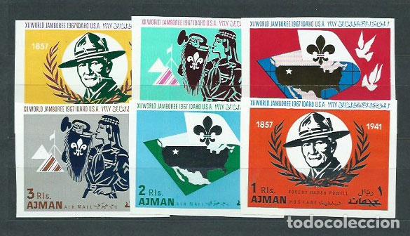 Timbres: Arabia Sud Este (Ajman) - Correo Yvert 79+A,20 ** Mnh Scoutismo