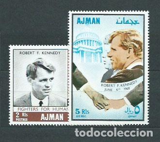 Timbres: Arabia Sud Este (Ajman) - Correo Yvert 83+A,29 ** Mnh Robert Kennedy