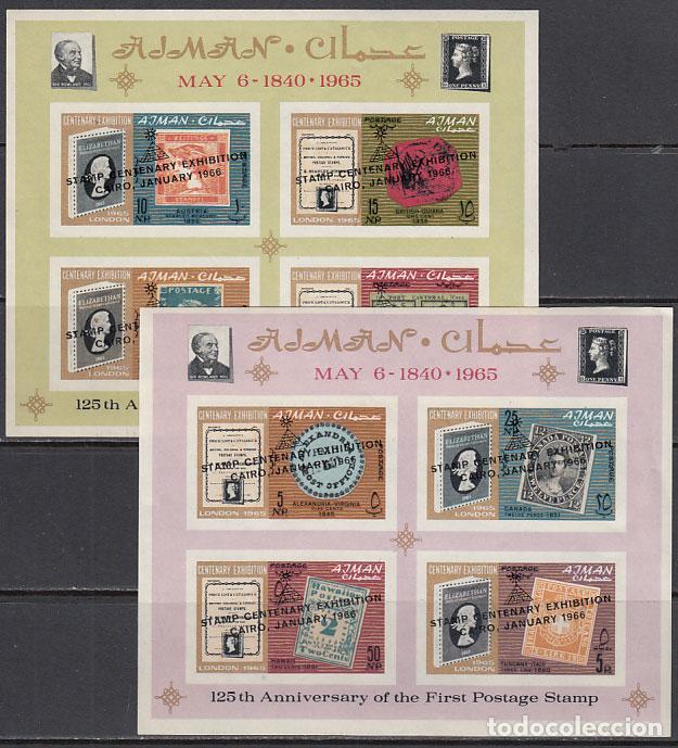 Timbres: Arabia Sud Este (Ajman) Hojas Yvert 5/6 ** Mnh Dia del Sello
