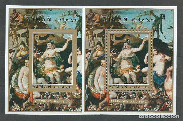 Timbres: Arabia Sud Este (Ajman) n&ordm; Michel Hojas 275A/B ** Mnh