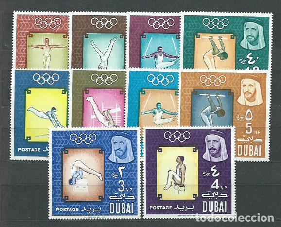 Timbres: Arabia Sud Este (Dubai) - Correo Yvert 43/52 ** Mnh Olimpiadas de Tokio