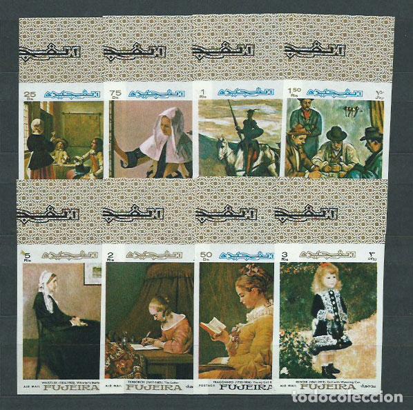 Timbres: Arabia Sud Este (Fujeira) - Correo Yvert 73+Aereo 14 sin dentar ** Mnh Pinturas