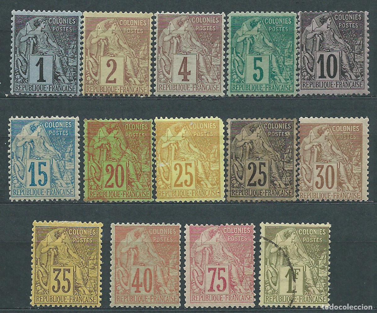 Timbres: Colonias Francesas - Correo Yvert 46/59 */(*)/usado Mh/Mng/usado n&ordm; 59 usado