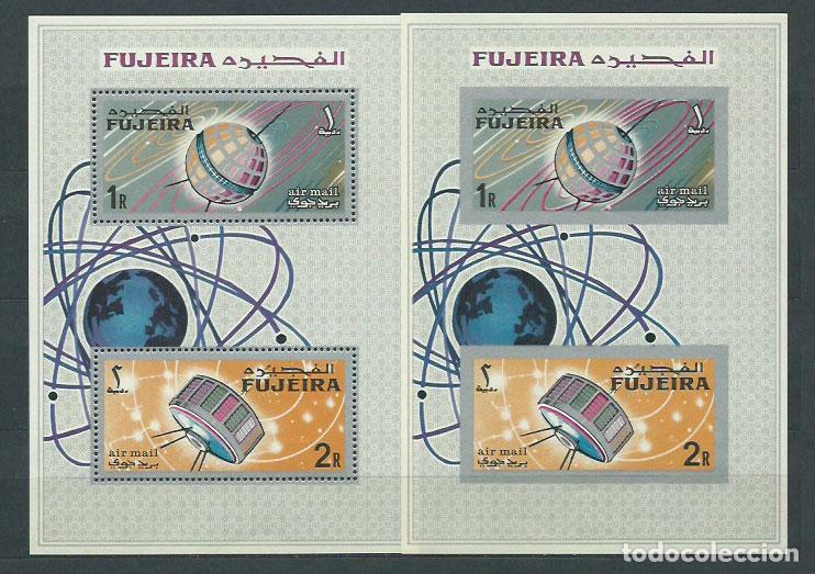 Timbres: Arabia Sud Este (Fujeira) n&ordm; Michel Hojas 4A/B ** Mnh