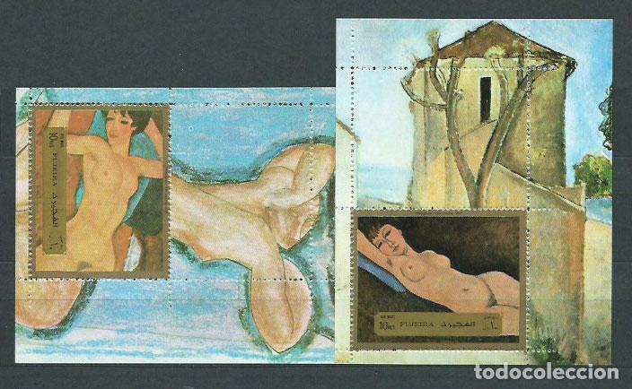 Timbres: Arabia Sud Este (Fujeira) n&ordm; Michel Hojas 117A/B ** Mnh