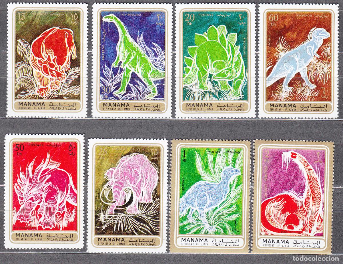 Timbres: Manama Correo Yvert 65+A,78 ** Mnh Fauna Prehistorica